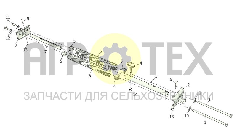 Блок пружин (МСМ-100.72.00.140) (№11 на схеме)